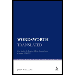 Wordsworth Translated A Case Study in the Reception of British Romantic Poetry in Germany, 1804 1914