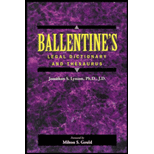 Ballentines Legal Dictionary and Thesaurus