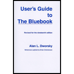 Users Guide to the Bluebook