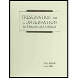 Preservation And Conservation For Libraries And Archives