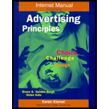 Advertising Principles : Choice, Challenge, Change, Internet Manual - Bruce G. Vanden Bergh, Helen Katz and Karen Kiemel