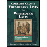 Cumulative Chapter Vocabulary Lists for Wheelocks Latin