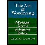 Art of Wondering  A Revisionist Return to the History of Rhetoric