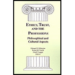 Ethics, Trust and the Professions