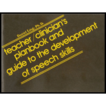 Teacher Clinician Planbook and Guide to the Development of Speech Skills