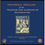 Historical Modules for the Teaching and Leaning of Mathematics