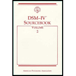 DSM IV Sourcebook, Volume 2