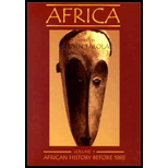 Africa  African History Before 1885, Volume I (ISBN10 0890897689 