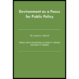 Environment as a Focus for Public Policy