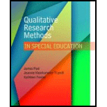 Qualitative Research Methods in Special Education