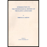 Introduction to the Phonological History of the Slavic Languages