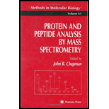 Protein and Peptide Analysis by Mass Spect.