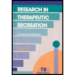 Research in Therapeutic Recreation  Concepts and Methods