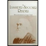 Lysander Spooner Reader