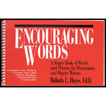 Encouraging Words  A Source Book of Words and Phrases for Dissertation and Report Writers