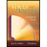 Voices and Values : A Reader for Writers 02 edition (9780944210093 ...