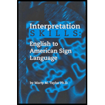 Interpretation Skills  English to American Sign Language