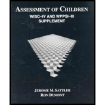 Assessment of Children  WISC IV and WPPSI III   Supplement