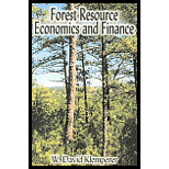 Forest Resource Economics and Finance