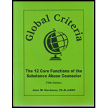 Global Criteria  The 12 Core Functions of the Substance Abuse Counselor