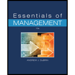 Essentials of Management 10TH 17 Edition, by Andrew DuBrin - ISBN 9780996757874