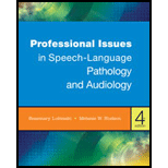 Prof. Issues in Speech Language Pathology