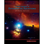 First Course in Differential Equations