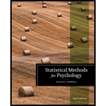 Statistical Methods for Psychology Hardback 8TH 13 Edition, by David C Howell - ISBN 9781111835484