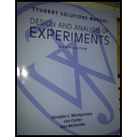 Design and Analysis of Experiments   Student Solutions Manual