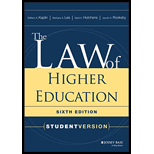 Law of Higher Education Student Version 6TH 20 Edition, by William A Kaplin and Barbara A Lee - ISBN 9781119271918