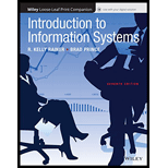 Introduction to Information Systems Looseleaf 7TH 16 Edition, by R Kelly Rainer - ISBN 9781119362883