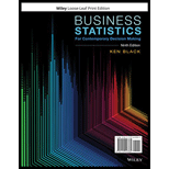 Business Statistics For Contemporary Decision Making Looseleaf 9TH 17 Edition, by Ken Black - ISBN 9781119443384