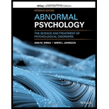 Abnormal Psychology The Science and Treatment of Psychological Disorders Looseleaf 15TH 21 Edition, by Ann M Kring - ISBN 9781119705475