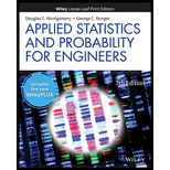 Applied Statistics and Probability for Engineers Looseleaf   With Code 7TH 18 Edition, by Douglas C Montgomery and George C Runger - ISBN 9781119758693