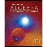 Beginning Algebra   Student Solution Manual