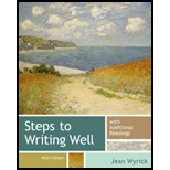 Steps to Writing Well With Additional Readings