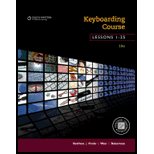 Keyboarding Course Lessons 1 25 Text Only