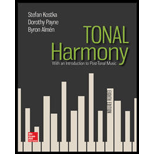 Tonal Harmony   Workbook 8TH 18 Edition, by Stefan Kostka Dorothy Payne and Byron Almen - ISBN 9781259686764