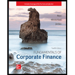 Fundamentals of Corporate Finance Looseleaf 12TH 19 Edition, by Stephen Ross - ISBN 9781260153590