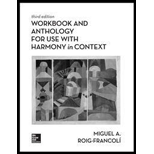 Harmony in Context   Workbook and Anthology 3RD 20 Edition, by Miguel Roig Francoli - ISBN 9781260153842