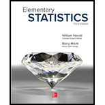 Elementary Statistics Looseleaf Custom 3RD 19 Edition, by William Navidi and Barry Monk - ISBN 9781260804089