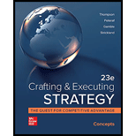 Crafting and Executing Strategy Concepts and Cases Looseleaf 23RD 22 Edition, by Arthur Thompson - ISBN 9781264250127
