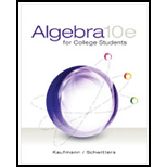 Algebra for College Students by Jerome E. Kaufmann and Karen L. Schwitters - ISBN 9781285195780