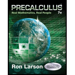 Precalculus Real Mathematics Real People 7TH 16 Edition, by Ron Larson - ISBN 9781305071704
