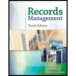 Records Management 10TH 16 Edition, by Judith Read and Mary Lea Ginn - ISBN 9781305119161