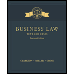 cover of Business Law: Text and Cases (14th edition)