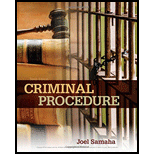 Criminal Procedure 10TH 18 Edition, by Joel Samaha - ISBN 9781305969001