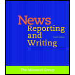 News Reporting And Writing 12th Edition 9781319034818 Textbooks 