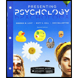 Presenting Psychology (Looseleaf) - With Achieve by Deborah Licht, Misty Hull and Coco Ballantyne - ISBN 9781319251161