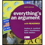 Everythings an Argument With Readings   With Achieve 9TH 22 Edition, by Andrea A Lunsford - ISBN 9781319443320